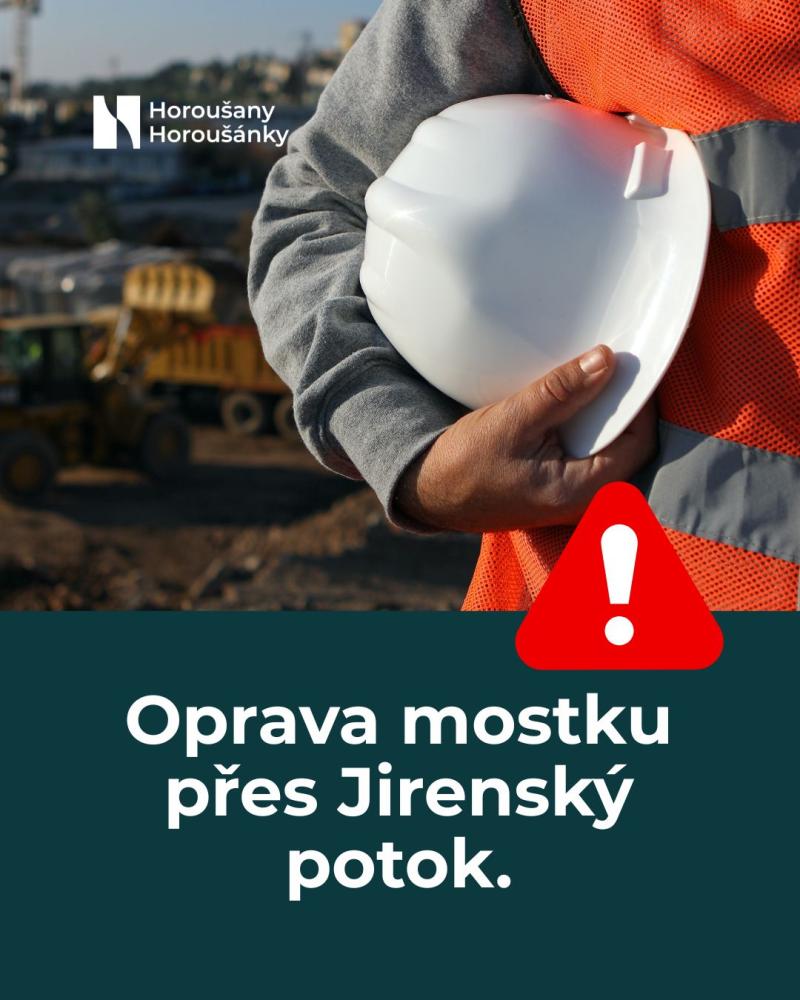 Oprava mostku přes Jirenský potok
